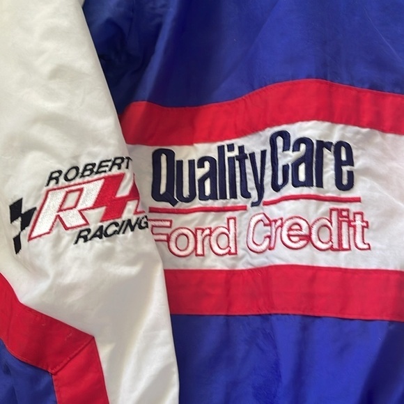 Vintage 90s Dale Jarrett Ford Quality Care 88 #88 1990 NASCAR racing jacket 3X - Picture 4 of 9